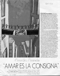 Mercedes Miranda "amar es la consigna"  [artículo] Cecilia Rovareti.