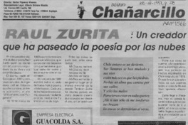 Raúl Zurita, un creador que ha paseado la poesía por las nubes  [artículo].