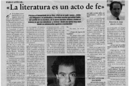 "La literatura es un acto de fe"