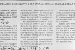 Mañana los guerreros  [artículo] M. H.