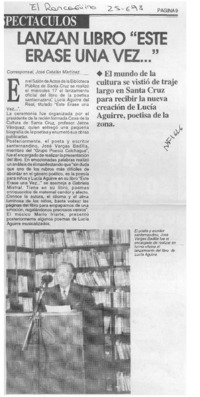 Lanzan libro "Este érase una vez --"  [artículo] José Catalán Martínez.