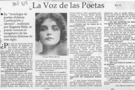 La voz de las poetas  [artículo] José Miguel Izquierdo S.