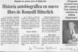 Historia autobiográfica en nuevo libro de Romedil Bitterlich  [artículo].