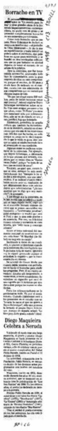 Borracho en TV  [artículo].