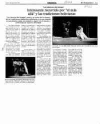 Interesante recorrido por "el más allá" y las tradiciones bolivianas  [artículo].