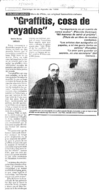 "Graffitis, cosa de rayados"  [artículo] Verónica Marinao.