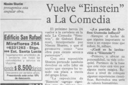 Vuelve "Einstein" a La Comedia  [artículo].