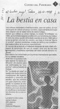 La Bestia en casa  [artículo].