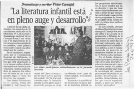 "La Literatura infantil está en pleno auge y desarrollo"  [artículo].