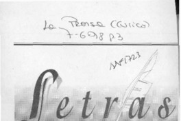 Calderón, Juan, "La voz de Dios entre el romero"  [artículo] Matías Rafide.