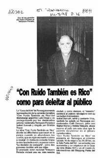 "Con ruido también es rico"  [artículo].