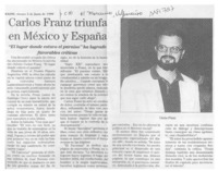 Carlos Franz triunfa en México y España  [artículo].