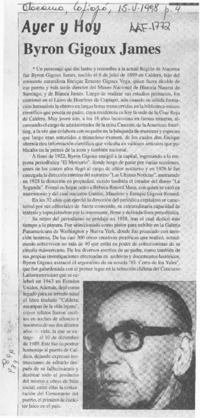 Byron Gigoux James  [artículo].