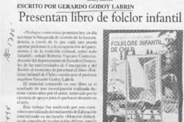 Presentan libro de folclor infantil  [artículo].