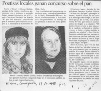 Poetisas locales ganan concurso sobre el pan  [artículo].