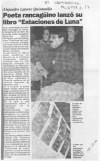 Poeta rancagüino lanzó su libro "Estaciones de luna"