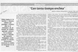 "Con tanto tiempo encima"  [artículo] Carlos René Ibacache I.