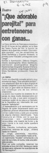 "Qué adorable parejita!" para entretenerse con ganas --  [artículo].