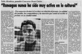 "Rancagua nunca ha sido muy activa en lo cultural"