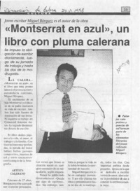 "Montserrat en azul", un libro con pluma calerana  [artículo].]