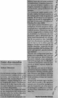 Entre dos mundos  [artículo] Mario Oyarzún Gómez.
