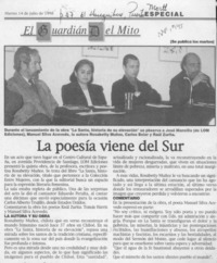 La Poesía viene del sur  [artículo].