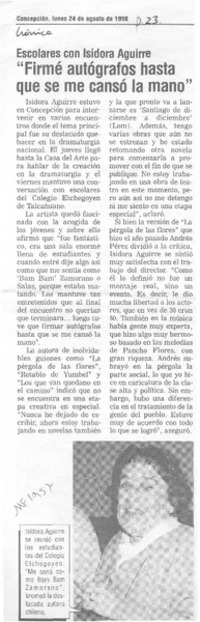 "Firmé autógrafos hasta que se me cansó la mano"