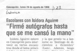 "Firmé autógrafos hasta que se me cansó la mano"