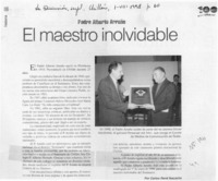 El maestro inolvidable  [artículo] Carlos René Ibacache.