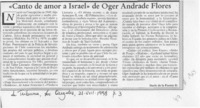 "Canto de amor a Israel"  [artículo] Darío de la Fuente D.