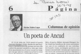 Un poeta de Ancud  [artículo] Marino Muñoz Lagos.