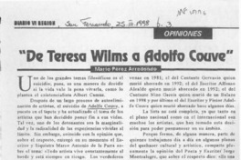 "De Teresa Wilms Montt a Adolfo Couve"