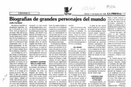 Biografías de grandes personajes del mundo  [artículo].