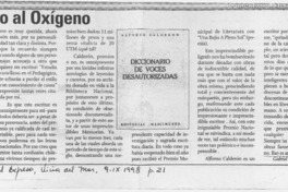 Un premio oxígeno  [artículo] Gabriel Castro Rodríguez.