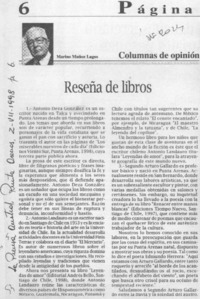 Reseña de libros  [artículo] Marino Muñoz Lagos.
