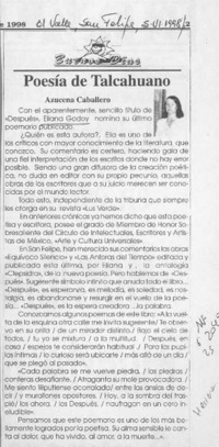 Poesía de Talcahuano  [artículo] Azucena Caballero.
