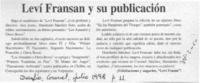 Levi Fransan y su publicación  [artículo].
