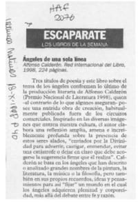 Angeles de una sola línea  [artículo].