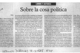 Sobre la cosa política  [artículo] Filebo.