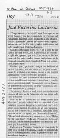 José Victorino Lastarria  [artículo] Fap.