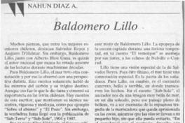 Baldomero Lillo  [artículo] Nahún Díaz A.