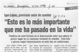 "Esto es lo más importante que me ha pasado en la vida"  [artículo].