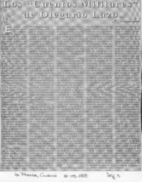 Los "Cuentos militares" de Olegario Lazo