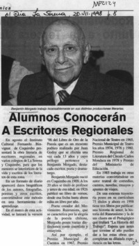 Alumnos conocerán a escritores regionales  [artículo].