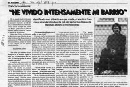 "He vivido intensamente mi barrio"  [artículo].