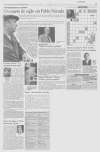 Un Cuarto de siglo sin Pablo Neruda