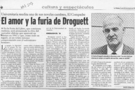 El amor y la furia de Droguett  [artículo] Andrés Gómez B.