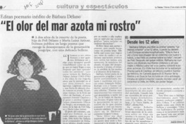 "El olor del mar azota mi rostro"  [artículo] Andrés Gómez.