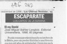 El Rey David  [artículo].