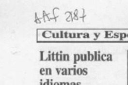 Littin publica en varios idionmas  [artículo].